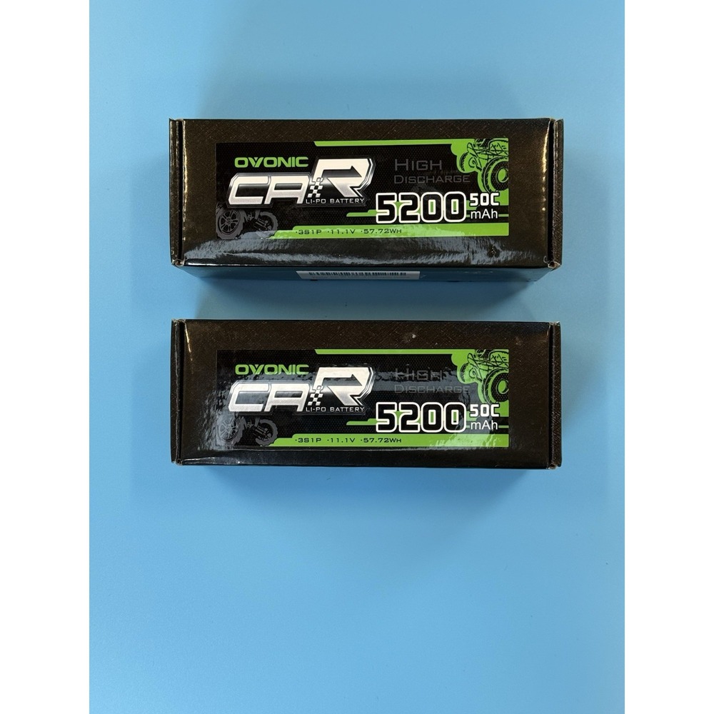Lot Of 2 OVONIC 11.1V 5200mAh 3S1P 50C Hardcase LiPo for 1/10 RC car Boat